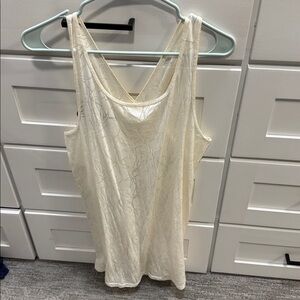 Carve Designs Cream cover up dress cross-back M